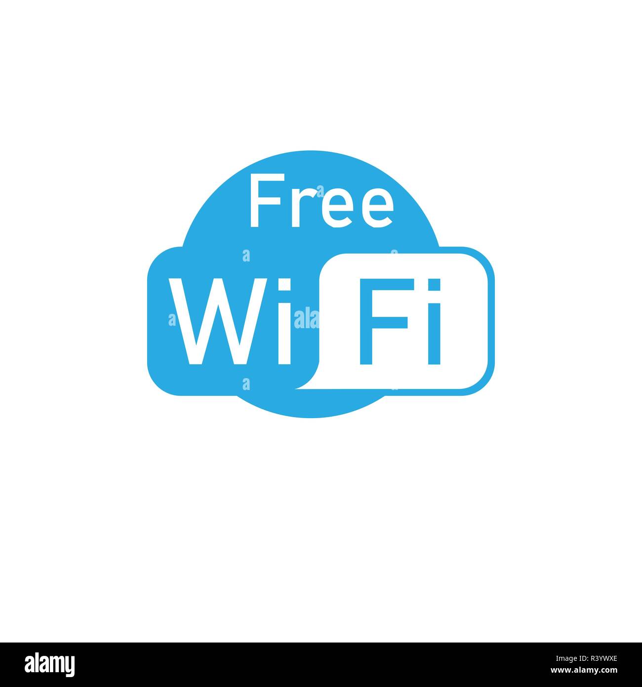 Vector Illustration, flache Bauform. Wlan logo Icon Stock Vektor