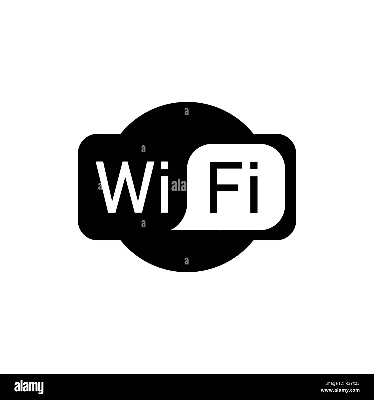Vector Illustration, flache Bauform. Wlan logo Icon Stock Vektor