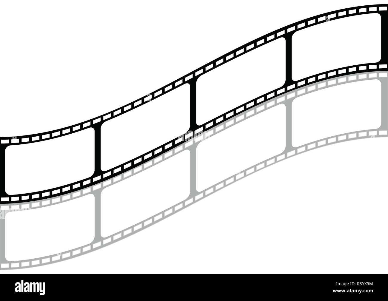 Vektor-Film-Streifen-Multi-Stil-illustrator Stockfoto