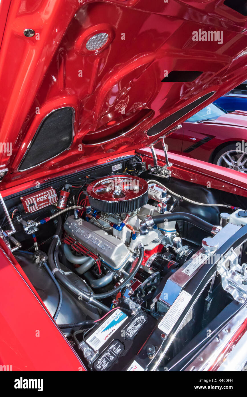 Chevrolet V-8 Motor detail, Madras, Oregon. Stockfoto