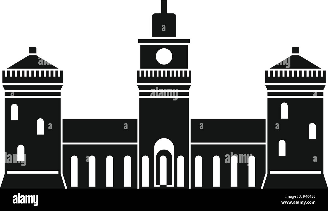 Altes Schloss Symbol. Einfache Abbildung der alten Burg vector Symbol für Web Design auf weißem Hintergrund Stock Vektor