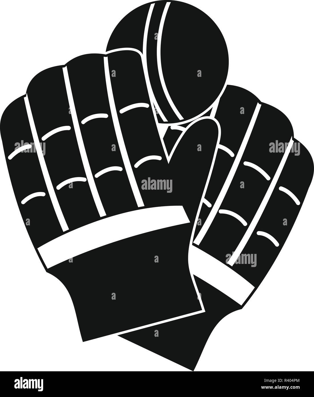 Cricket Handschuhe Logo. Einfache Abbildung von Cricket Handschuhe vektor Logo für Web Design auf weißem Hintergrund Stock Vektor