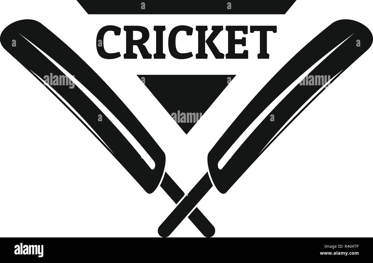 Cricket Logo. Einfache Abbildung: Kricket vektor Logo für Web Design auf weißem Hintergrund Stock Vektor