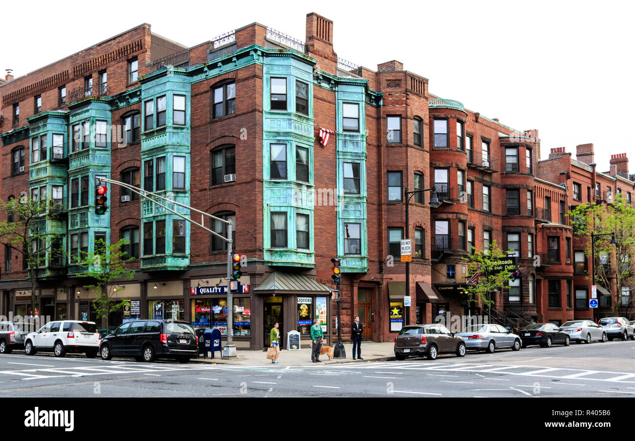 Boston, Massachusetts, USA. Historische Innenstadt Wohngebiet Stockfoto