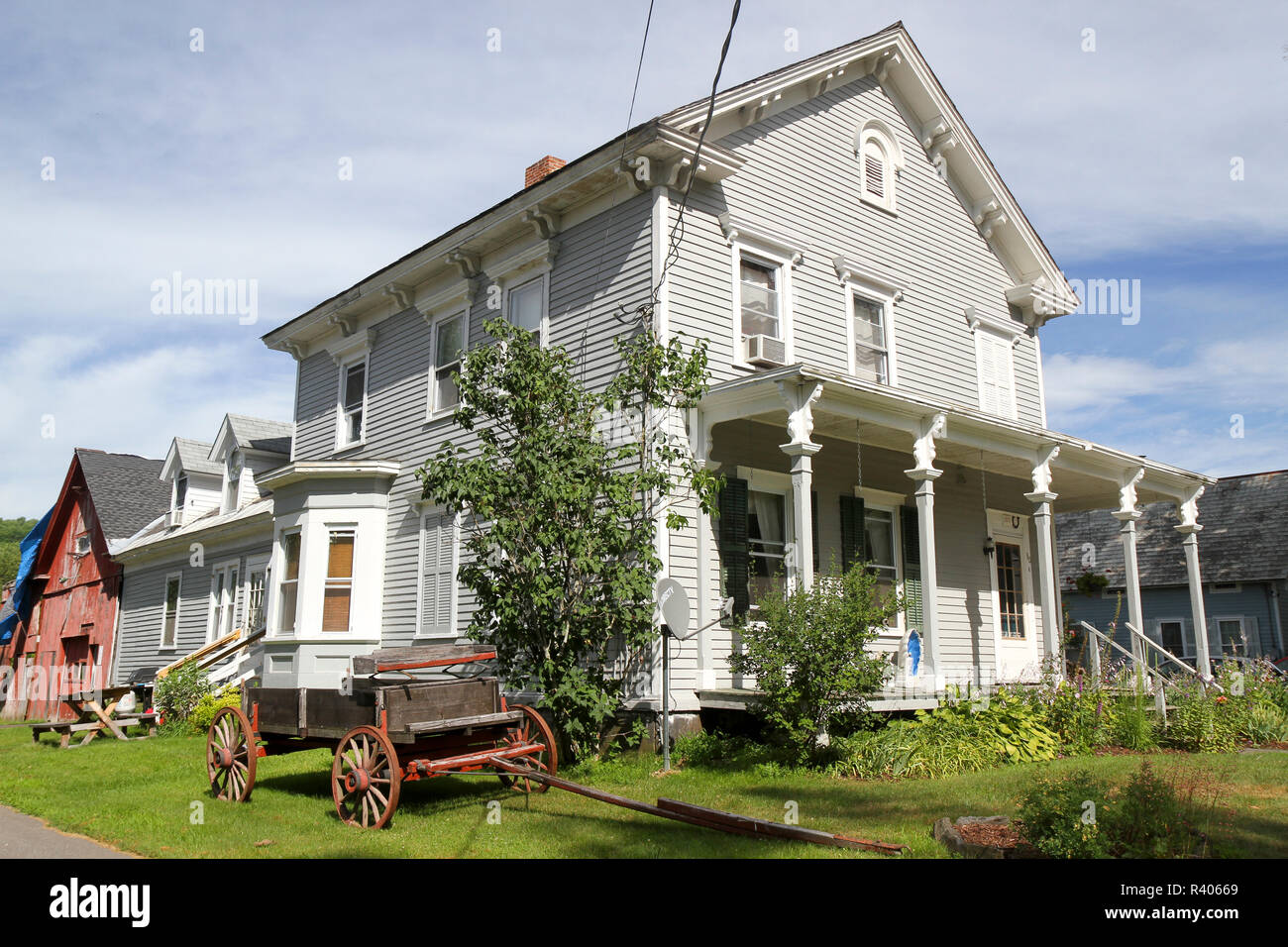 Ein altes Haus in Cummington, Massachusetts, USA Stockfoto