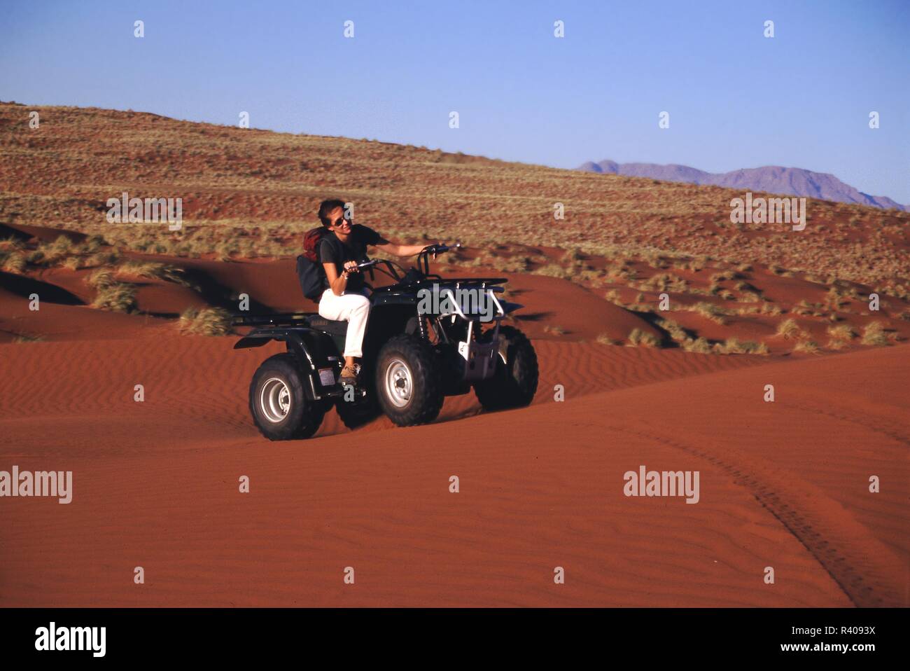 Quad Biking Wüste Namib Stockfoto