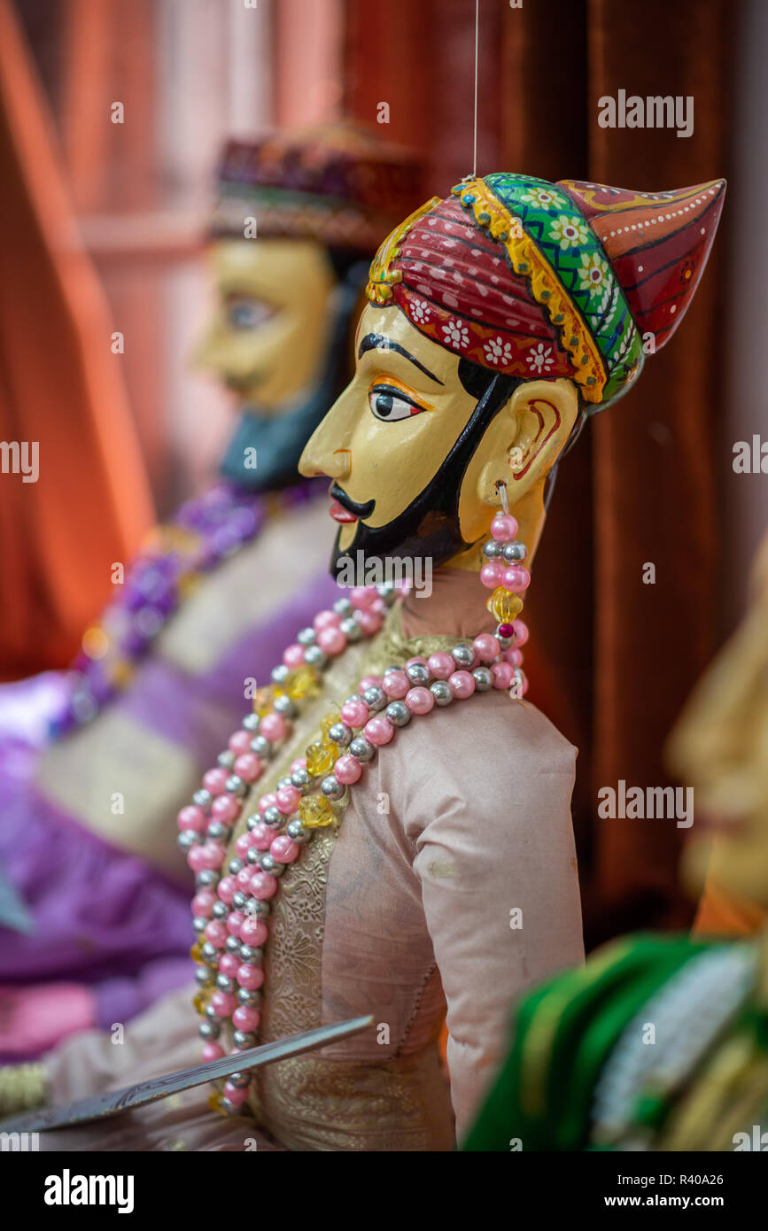Marionetten Marionetten, Udaipur, Rajasthan, Indien Stockfoto