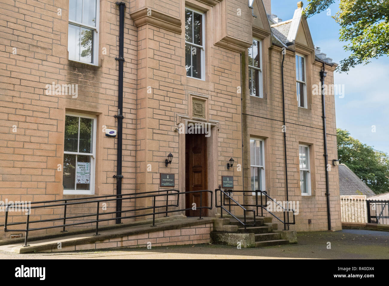 Kirkwall Sheriff Court Building, Kirkwall, Orkney, Schottland, Großbritannien Stockfoto