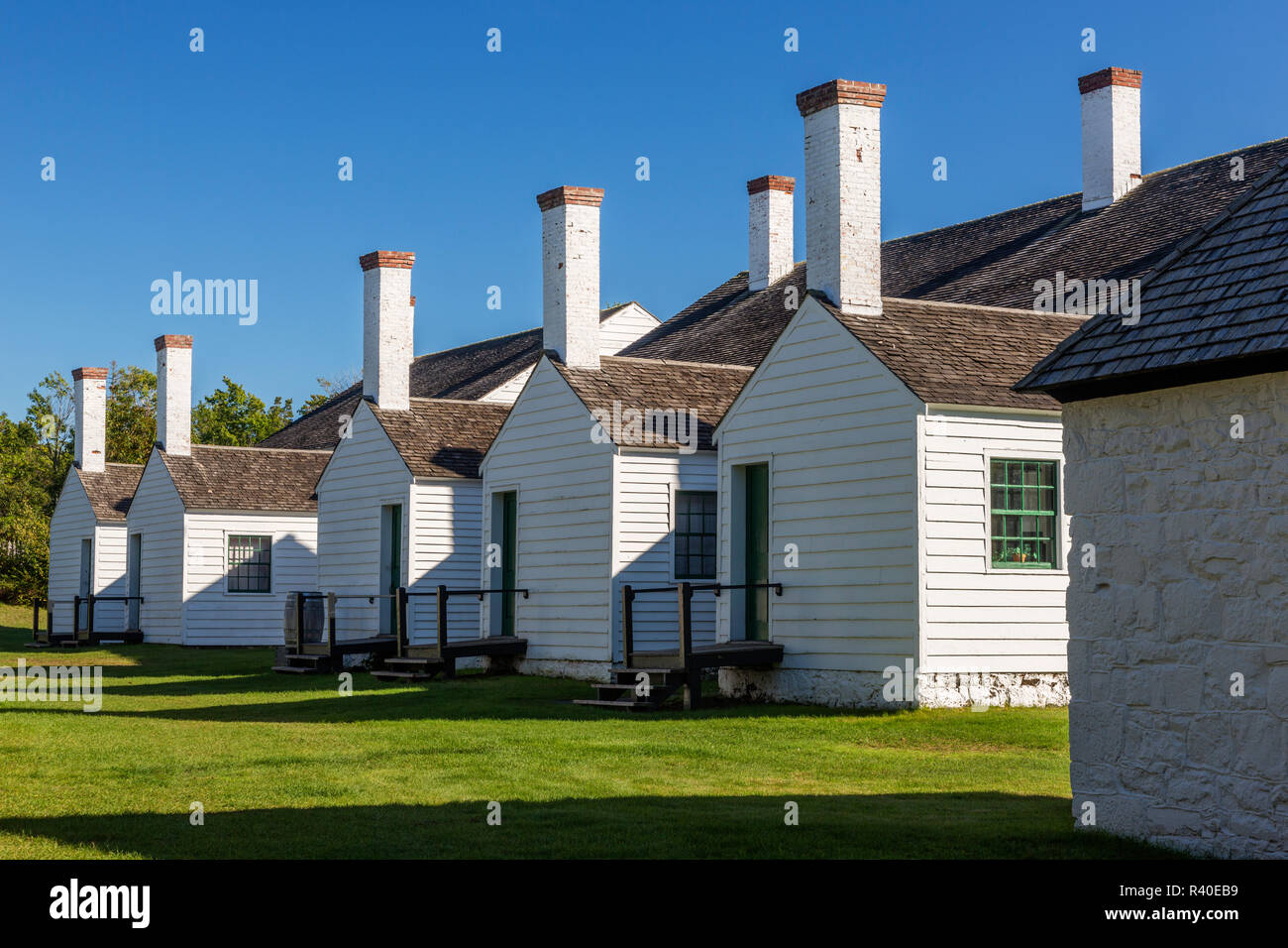 Michigan, Keweenaw Peninsula. Fort Wilkins Historic State Park Stockfoto