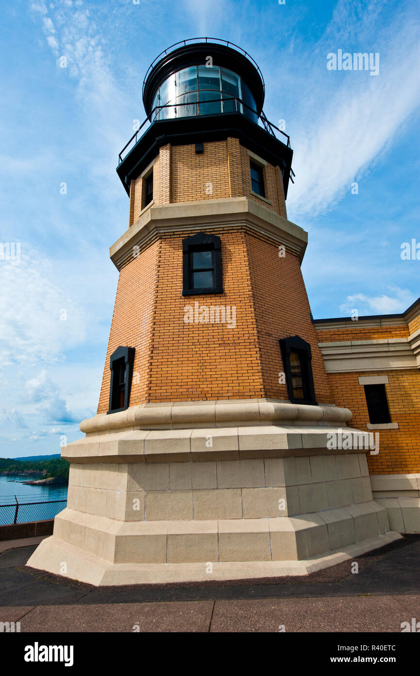 USA, Minnesota, North Shore, Lake Superior, Split Rock Lighthouse Station Tower Stockfoto