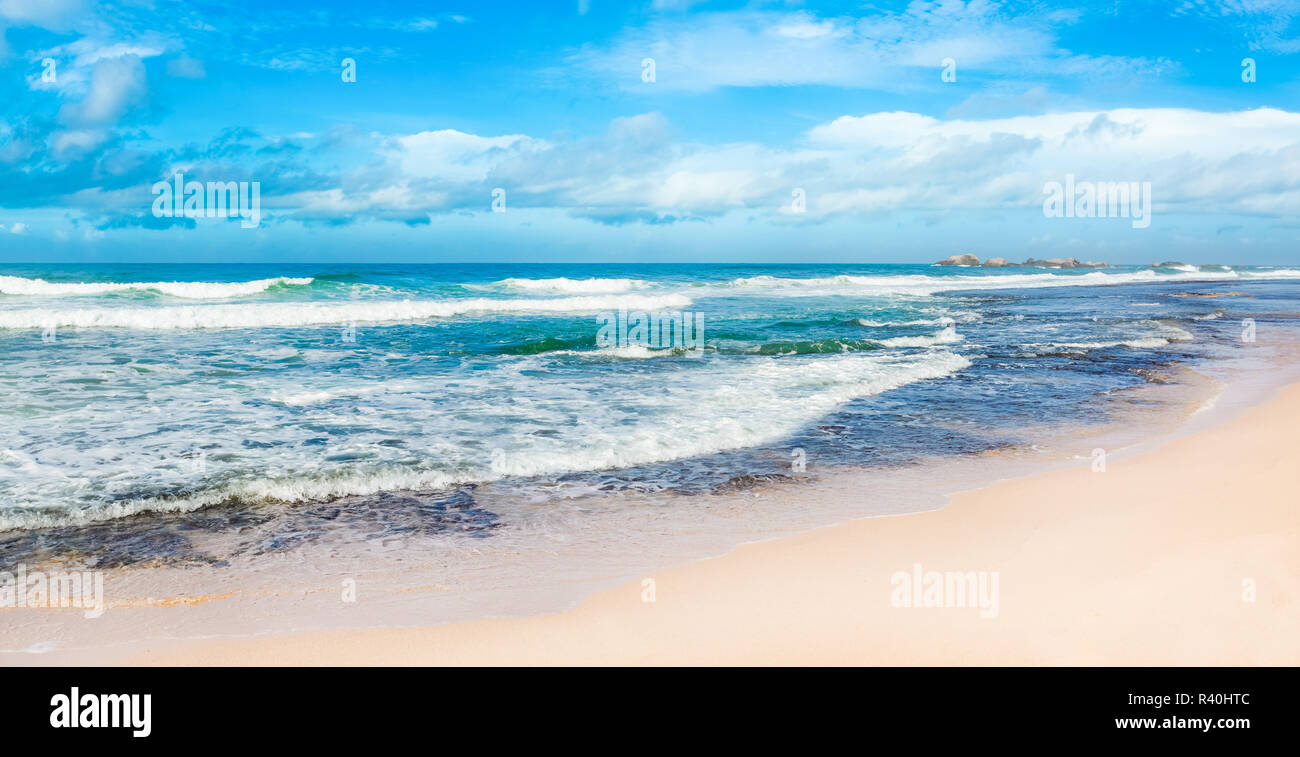 Den Indischen Ozean. Panorama Stockfoto