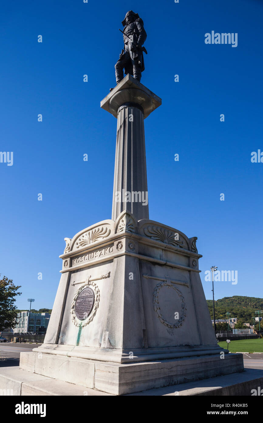 USA, New York, Hudson Valley, West Point, US Military Academy West Point, Monument zu revolutionären Krieg General Tadeusz Kosciuszko Stockfoto