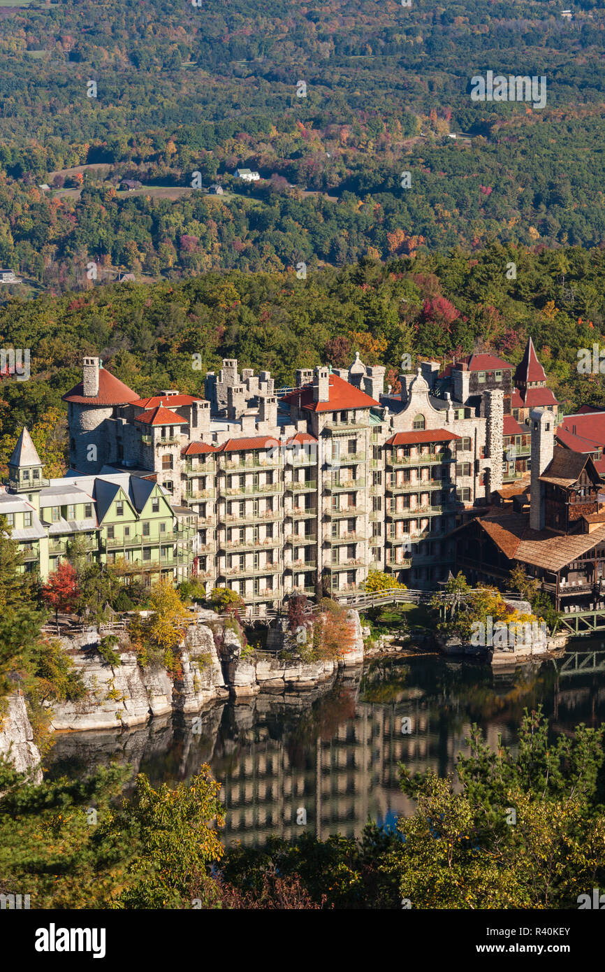 USA, New York, Hudson Valley, New Paltz, Mohonk Mountain House, historischen Hotel Stockfoto