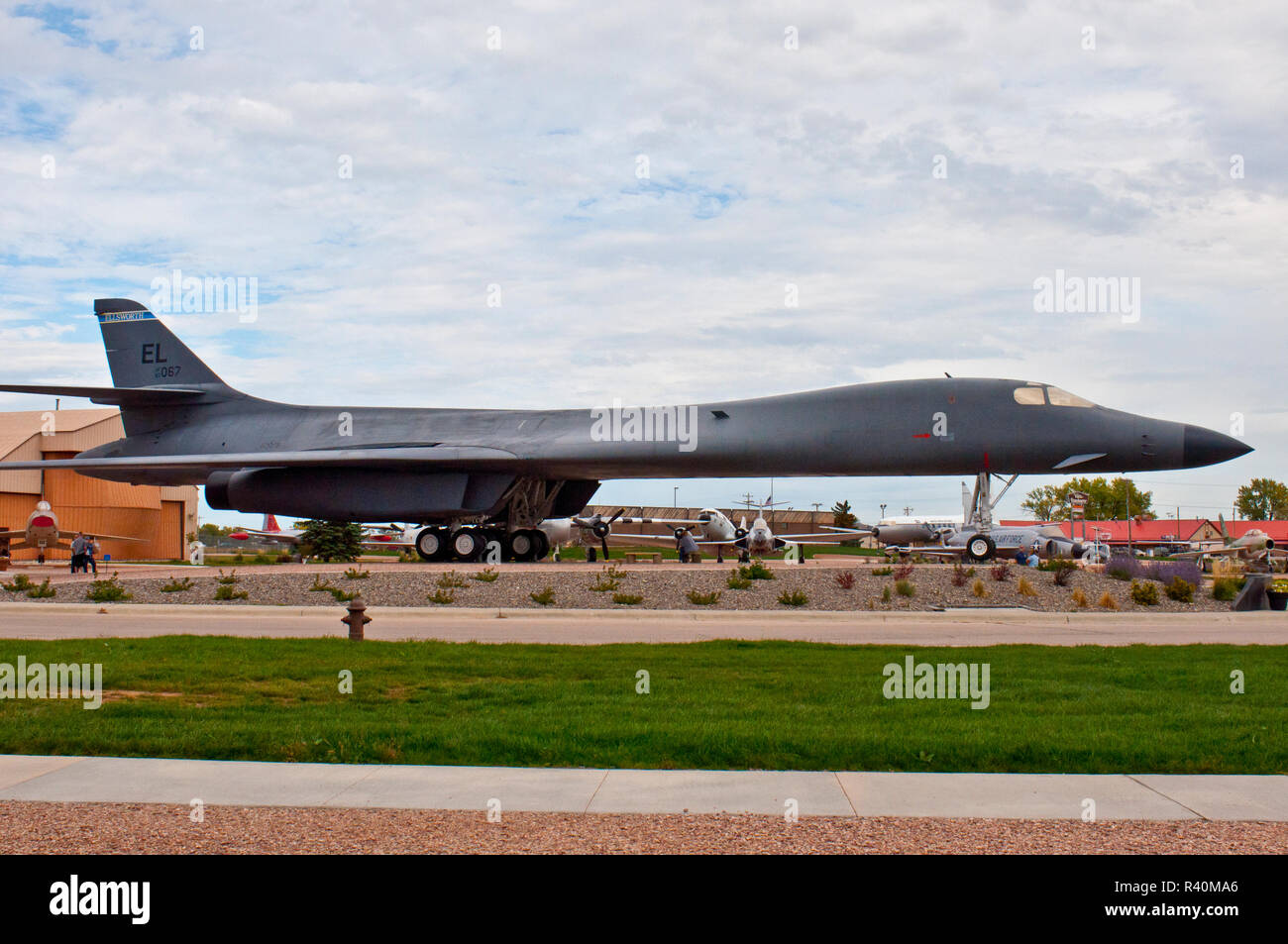 USA, South Dakota, Utah, Ellsworth Air Force Base, Air und Space Museum, B-1B Lancer Bomber Stockfoto