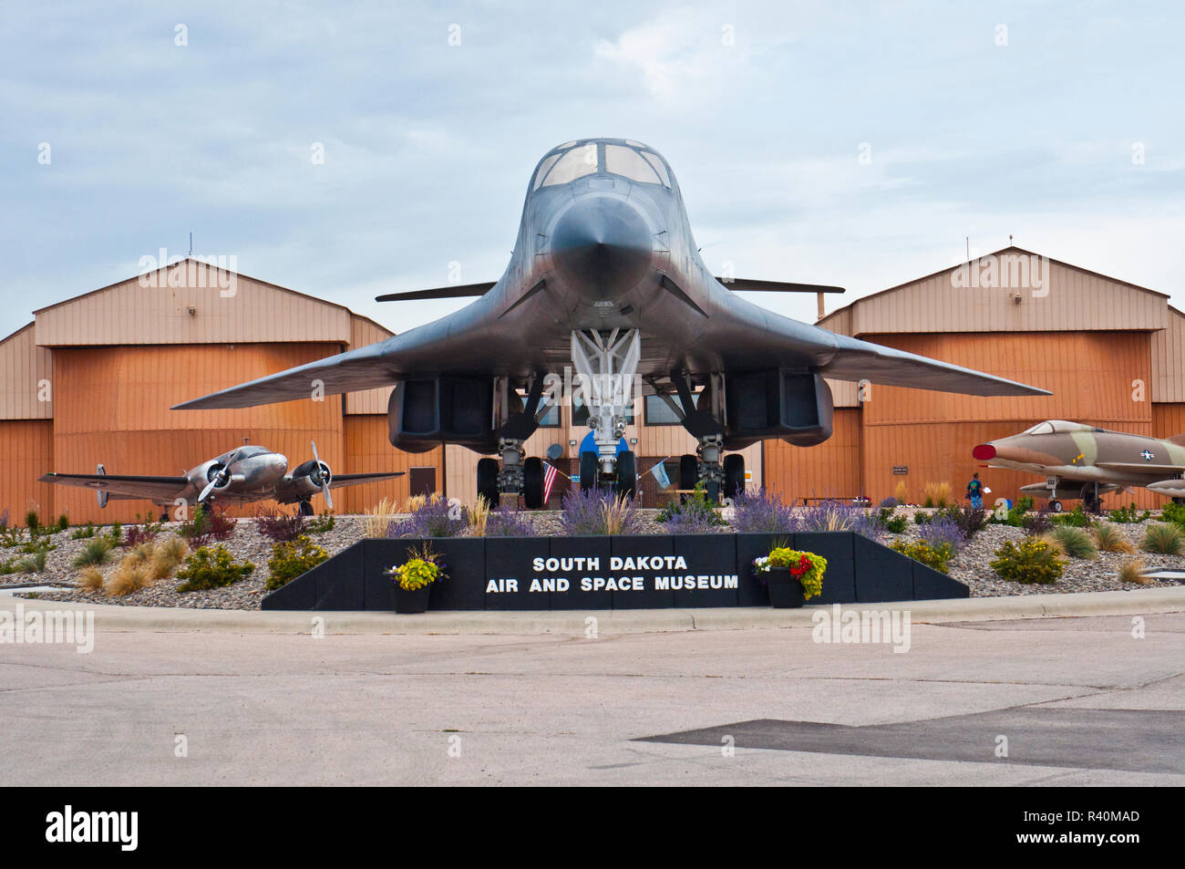 USA, South Dakota, Utah, Ellsworth Air Force Base, Air und Space Museum, B-1B Lancer Bomber Stockfoto