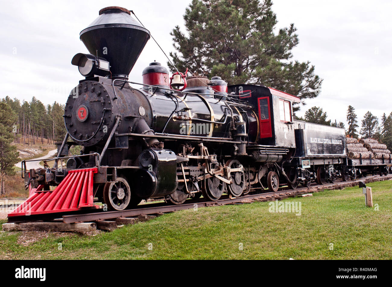 USA, South Dakota, Hill City, 1880 Zug Dampflok Stockfotografie - Alamy