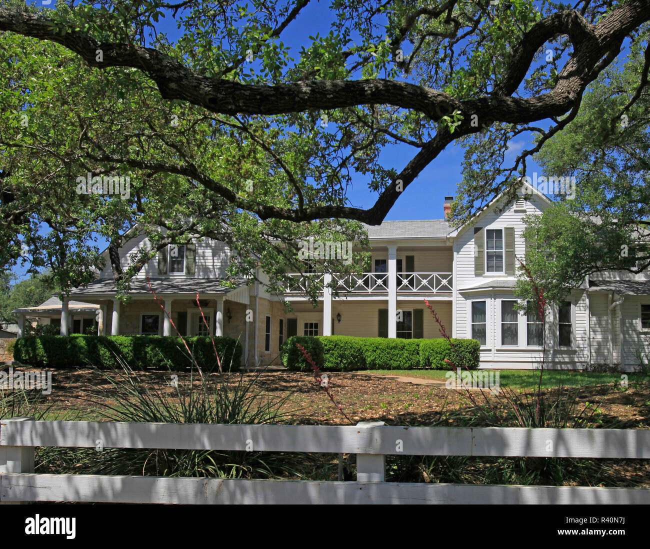 Lyndon Johnson Home am LBJ Ranch in der Nähe von Johnson City, Texas. Stockfoto