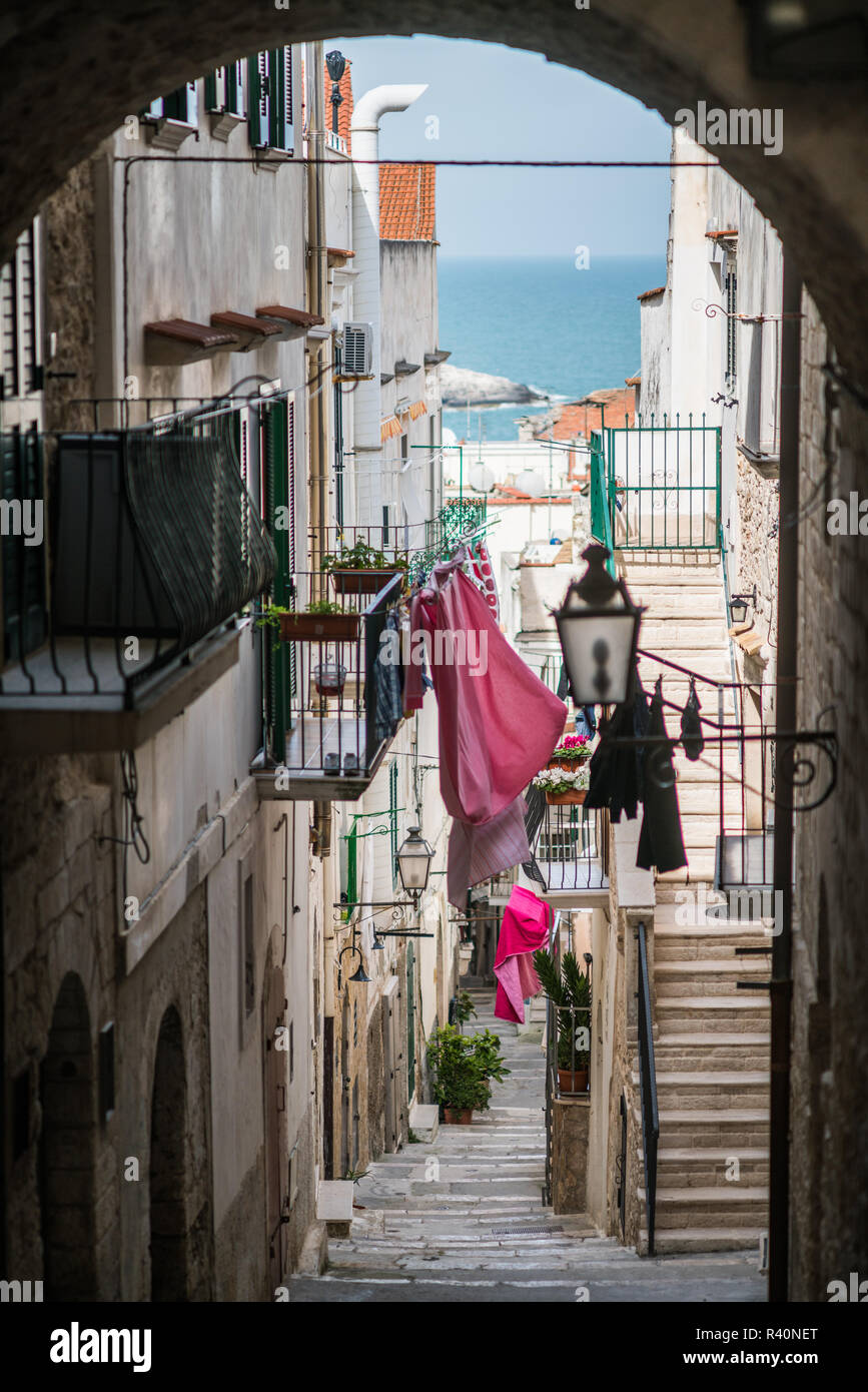 Straße der Vieste, taly, Europa. Stockfoto