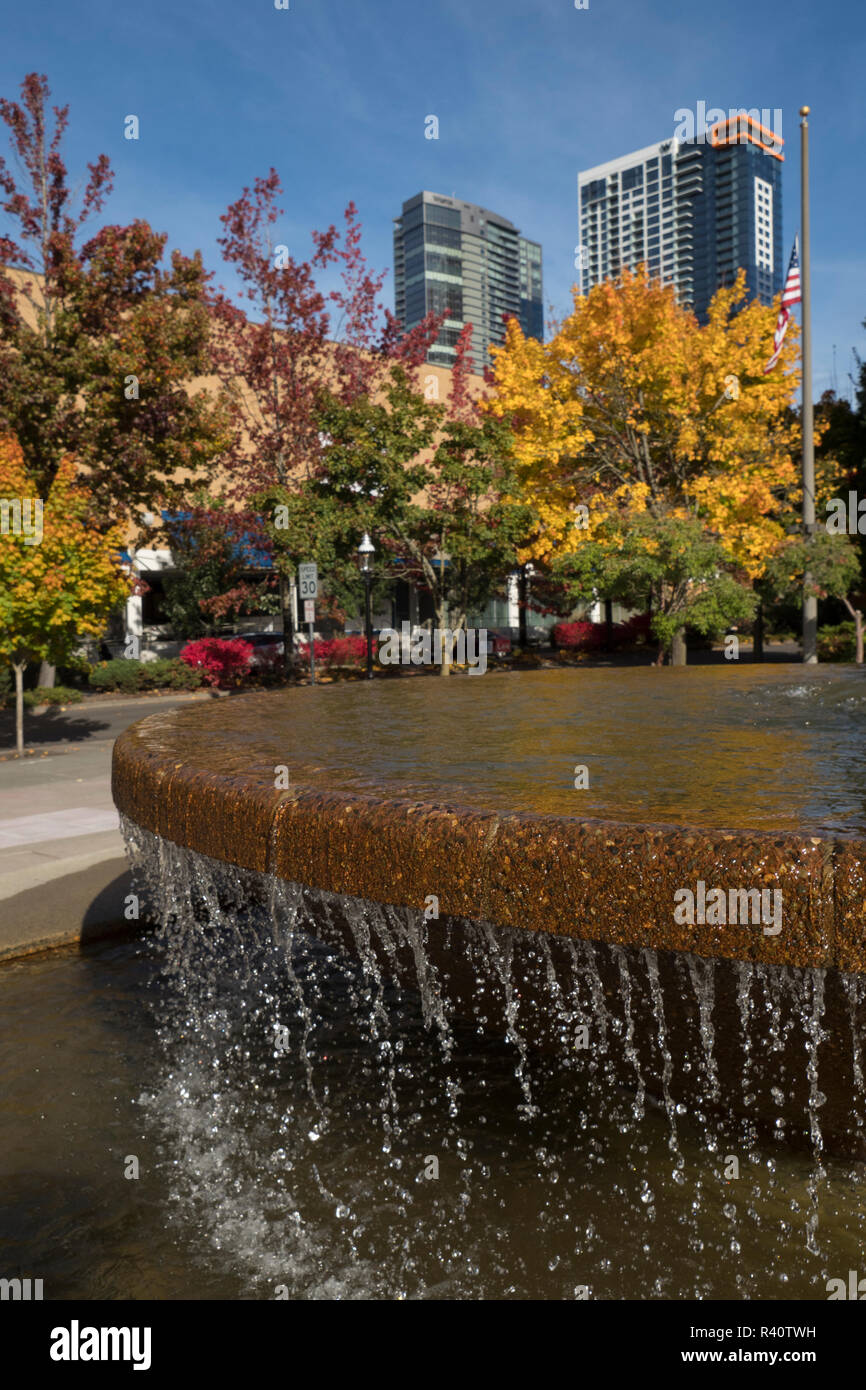 USA, Washington State, Bellevue. Downtown Park. Stockfoto