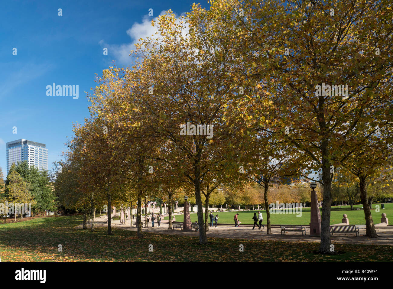 USA, Washington State, Bellevue, Bellevue Downtown Park Stockfoto