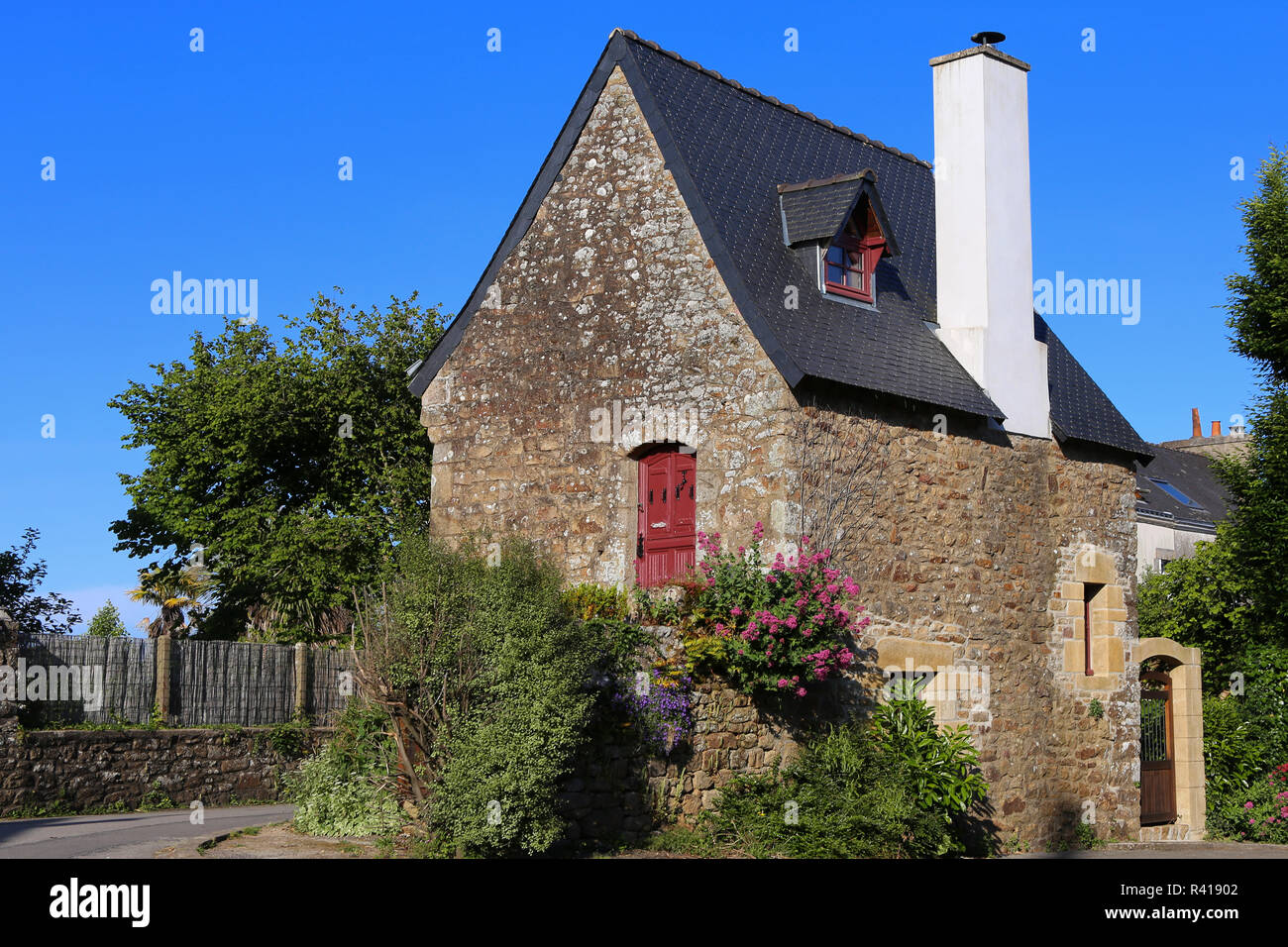 Ferienhaus in der Bretagne Auray Stockfoto