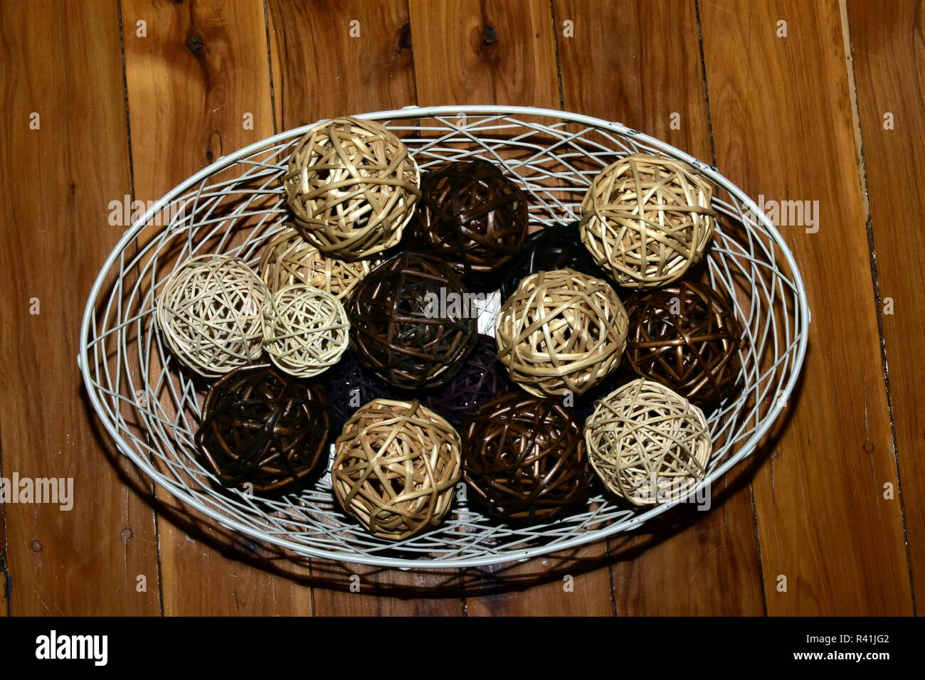 Wicker Kugeln Stockfoto