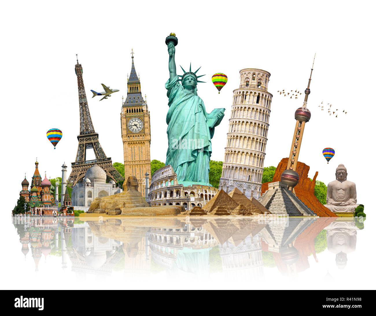 Abbildung der berühmten Monument der Welt Stockfoto