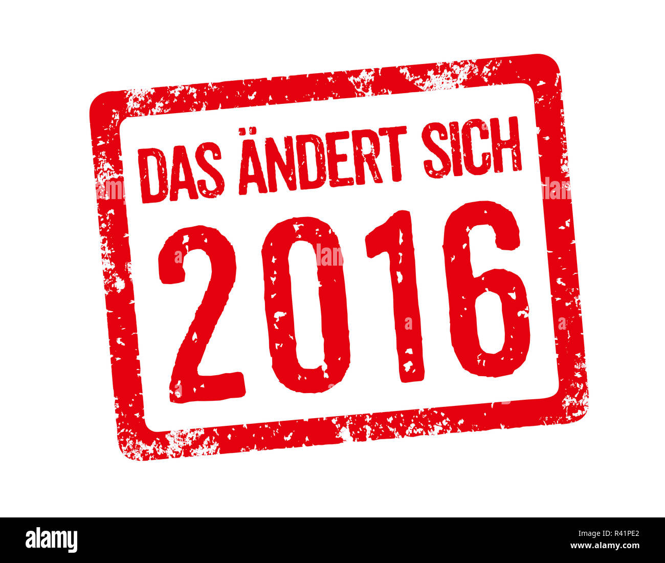 Roten Stempel - die Änderungen im Jahr 2016 Stockfoto