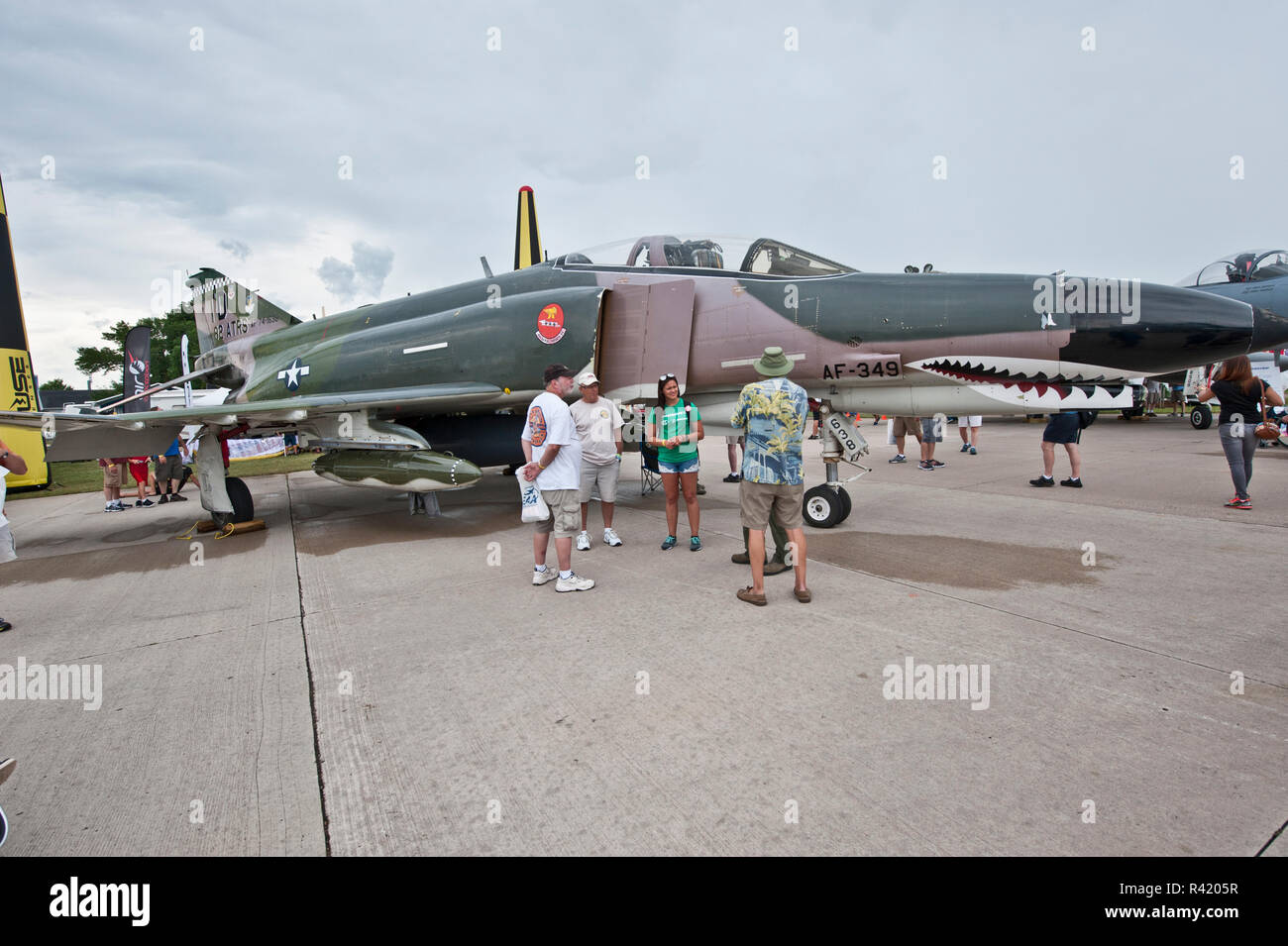 USA, Wisconsin, Oshkosh, AirVenture 2016, Boeing Centennial Plaza, F-4 Phantom II Jet Fighter Stockfoto