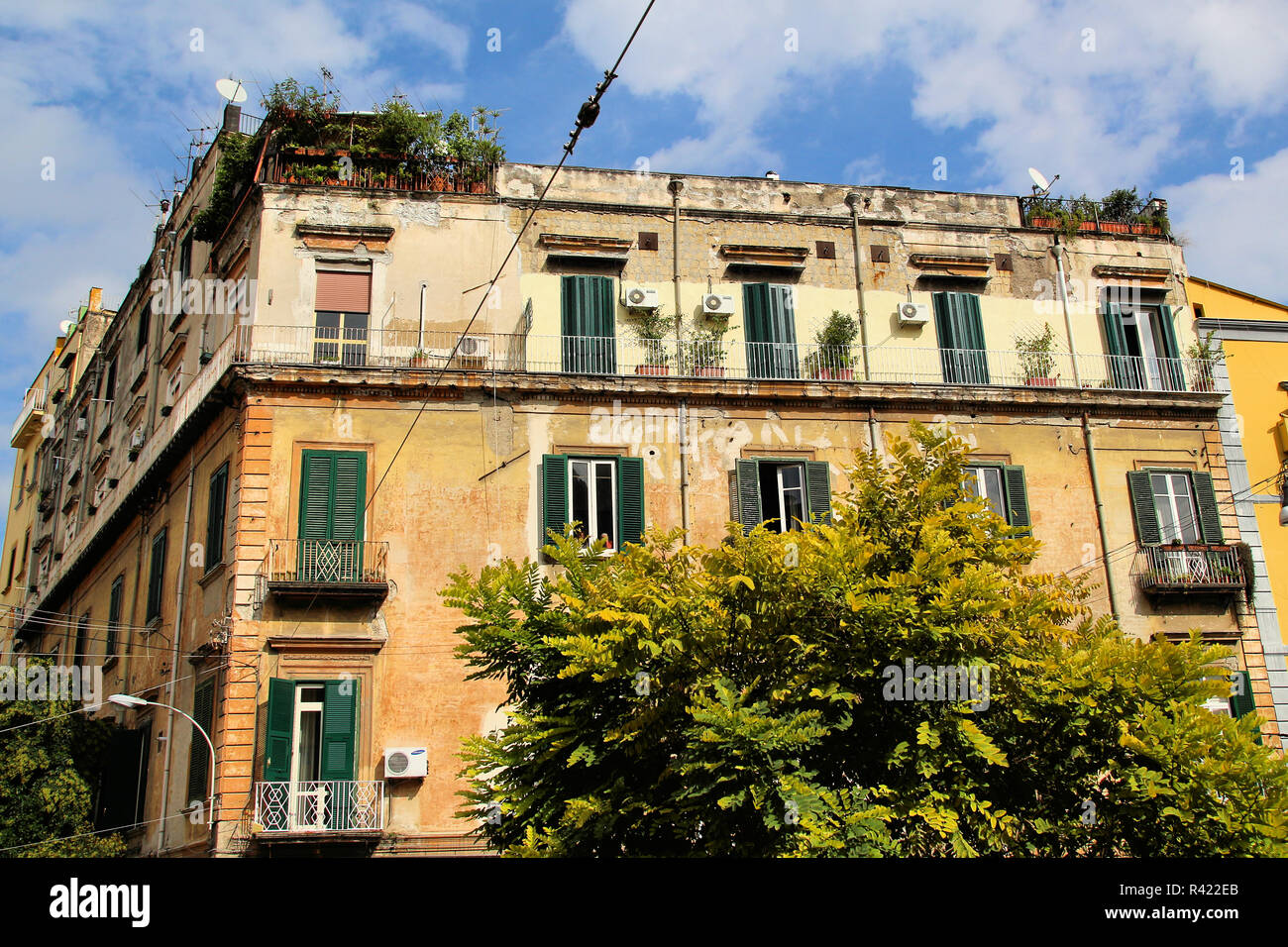 Wohnhaus in Neapel Stockfoto