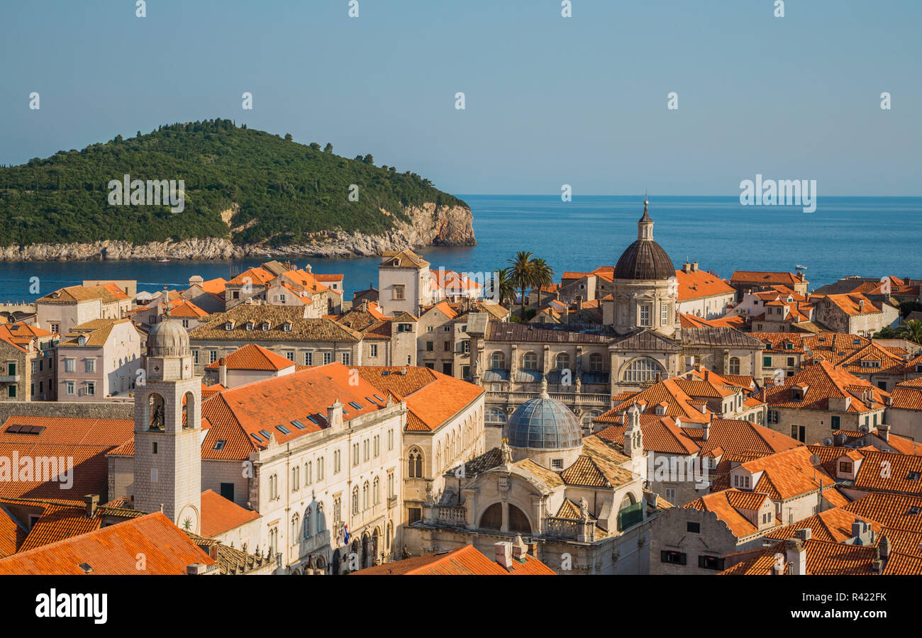 Entfernten Gebäude in der Altstadt von Dubrovnik Stockfoto