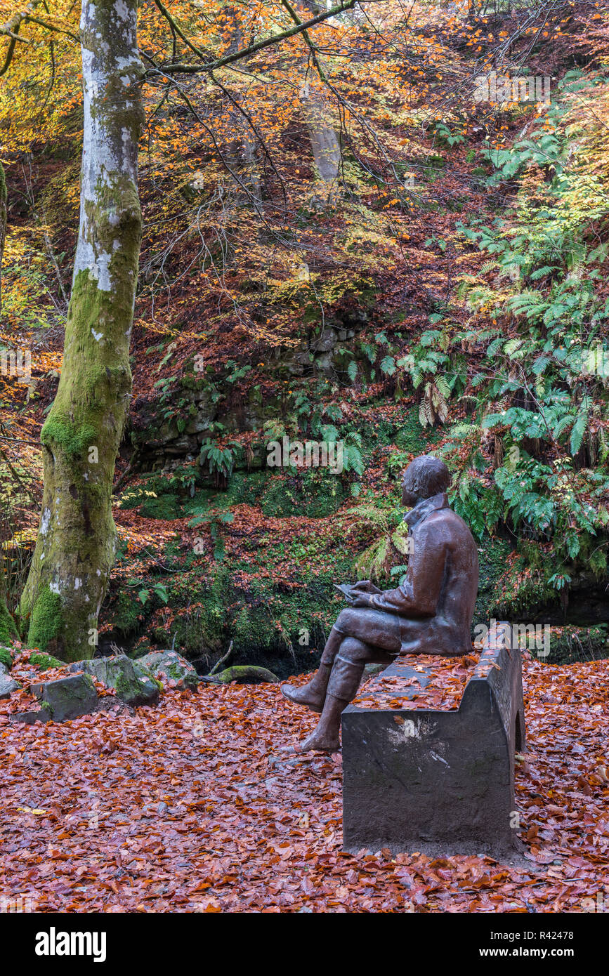 Robert Burns Statue Aberfeldy Stockfoto