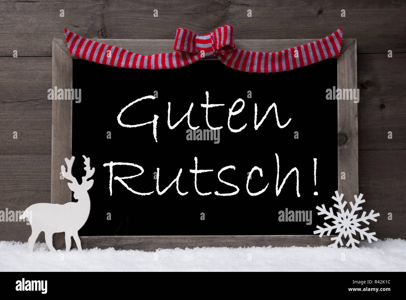 Grau Weihnachtskarte, Schnee, Loop, Frohes neues Jahr bedeuten Stockfoto