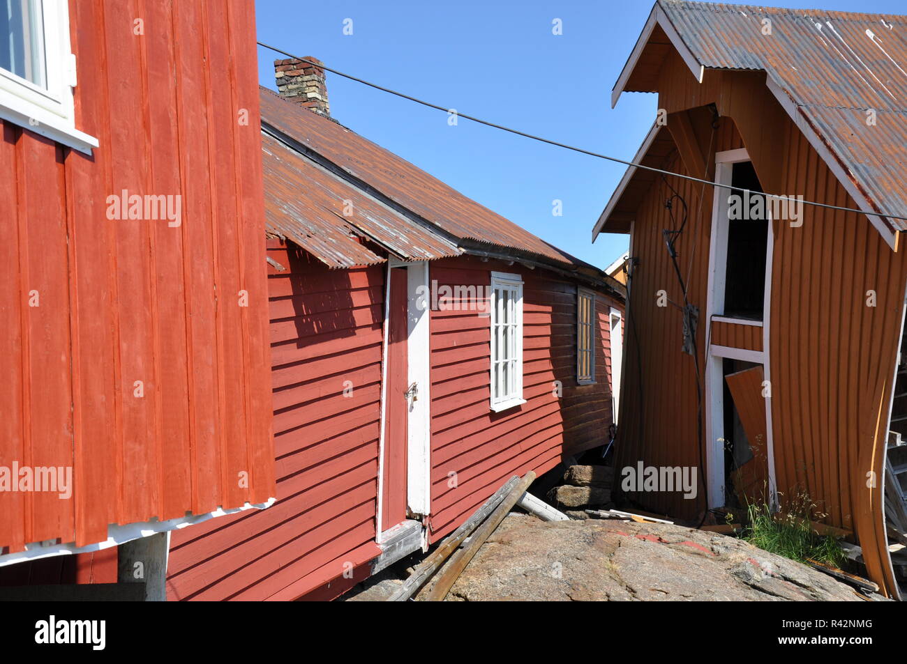 Fischerdorf nesland auf den Lofoten norwegen Stockfoto