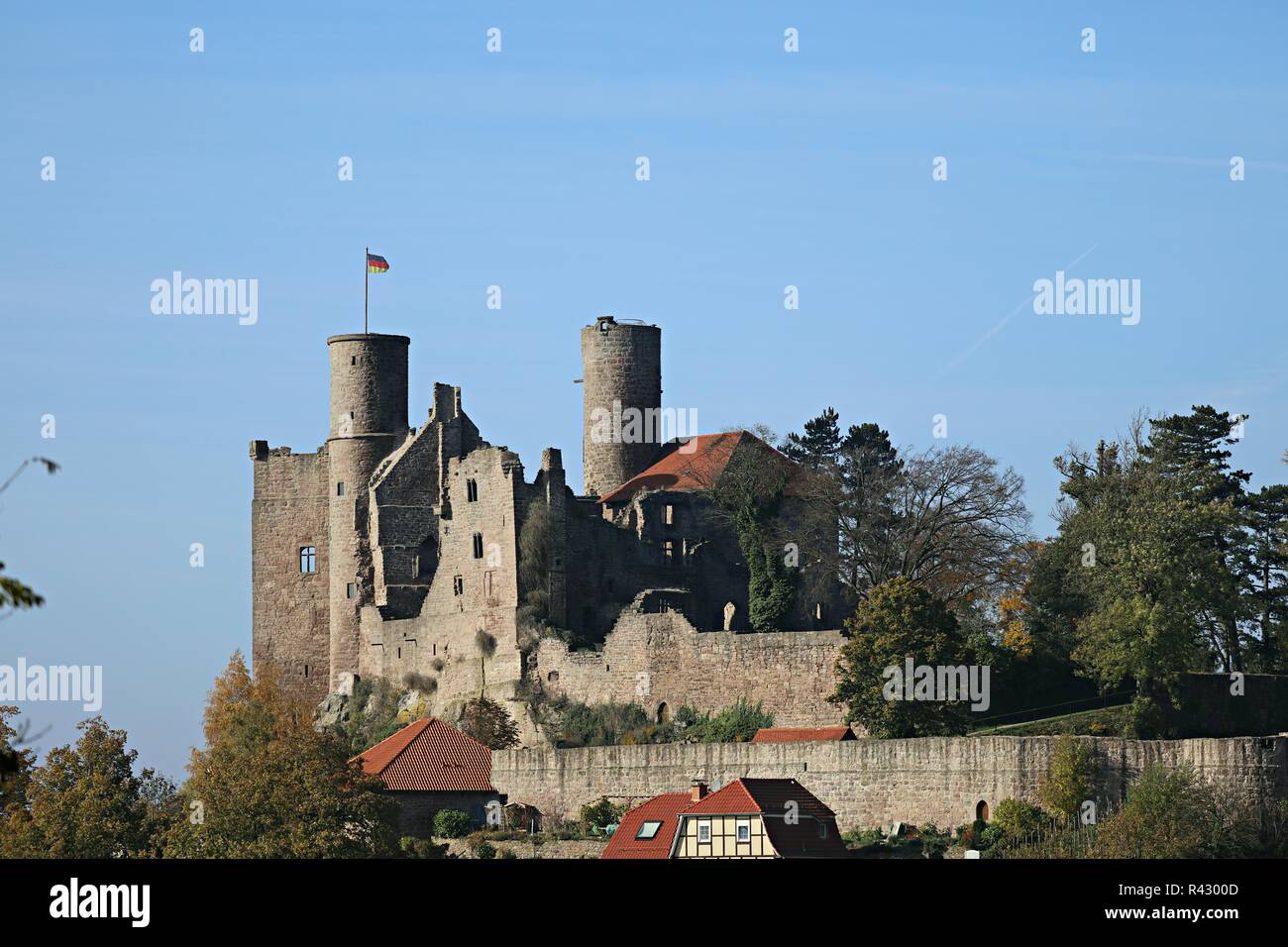 Burgruine Hanstein Stockfoto