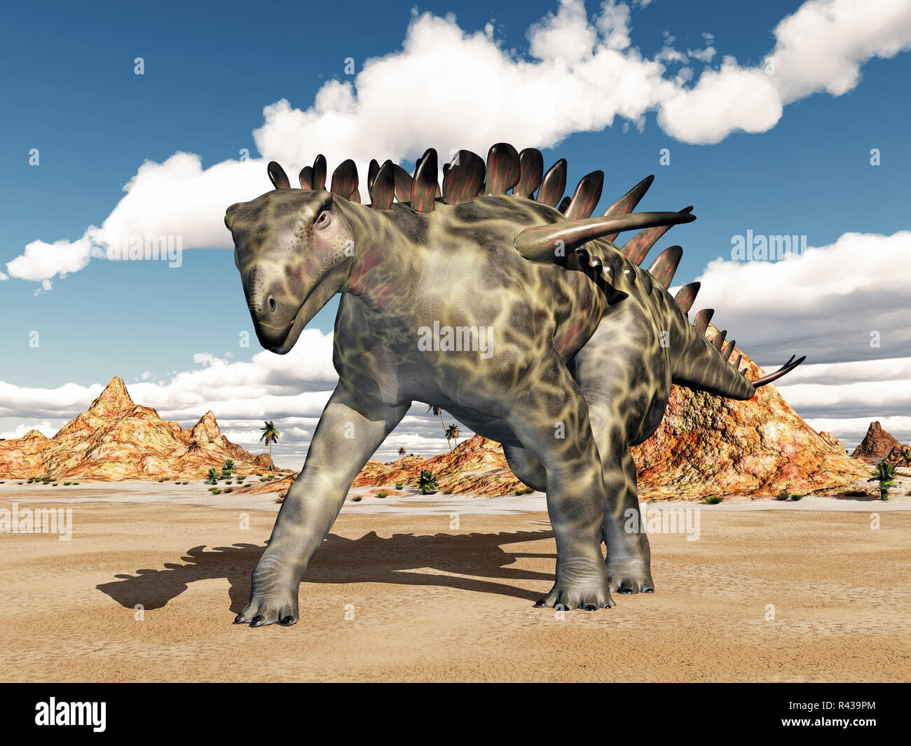 Dinosaurier huayangosaurus Stockfoto