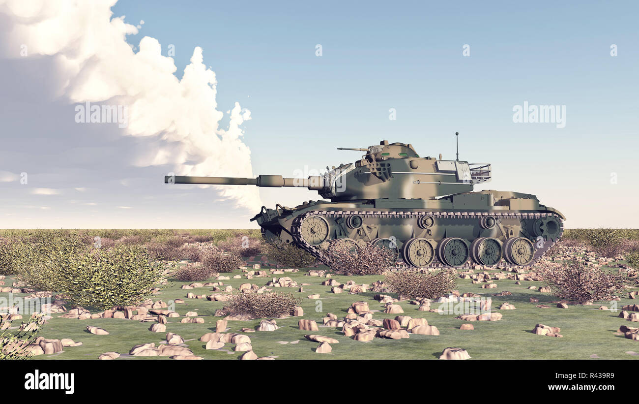 Amerikanische Schlacht Panzer des Kalten Krieges Stockfoto