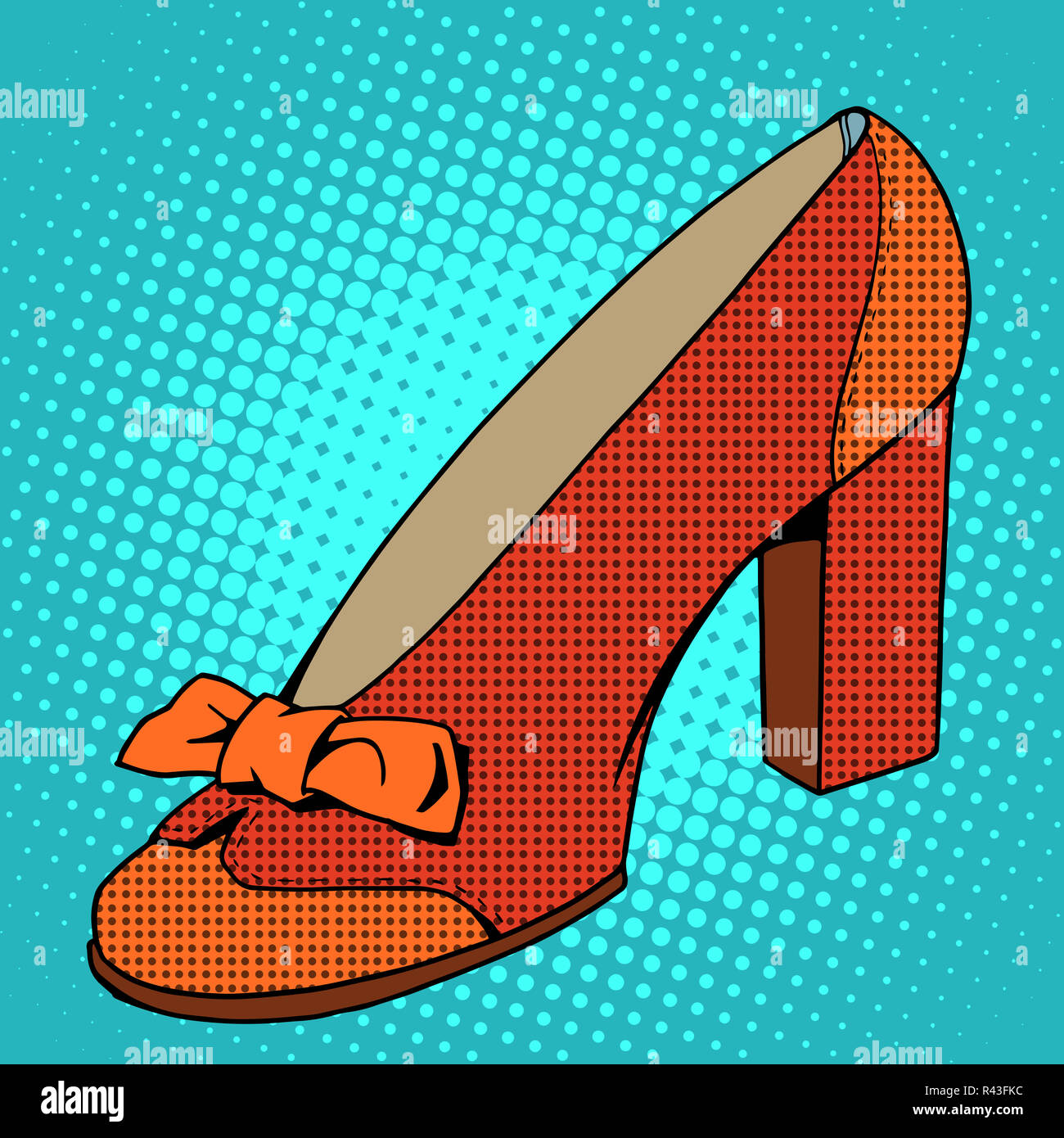 Retro-Schuhe Damen Stockfoto