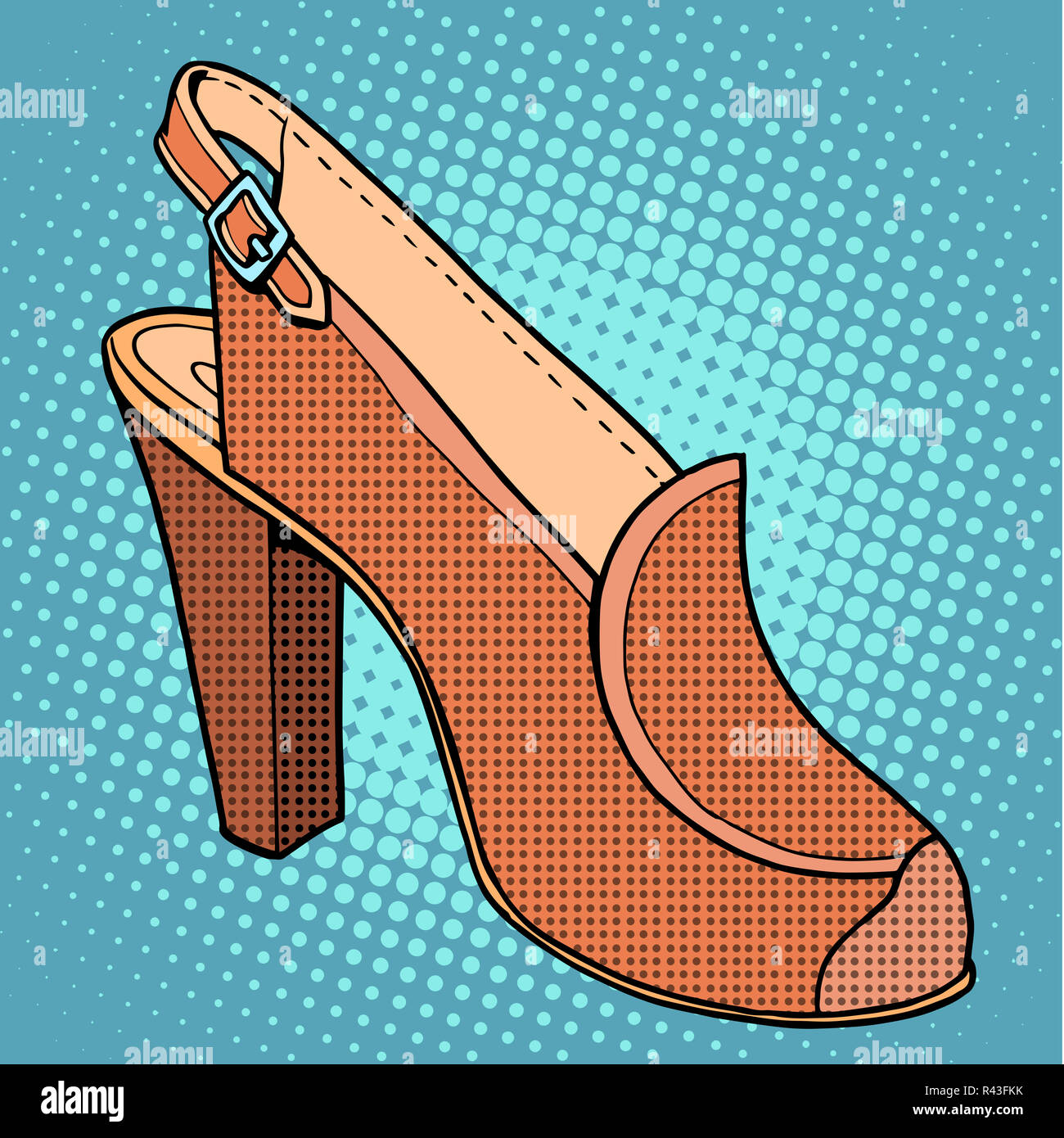 Retro-Schuhe Damen Stockfoto