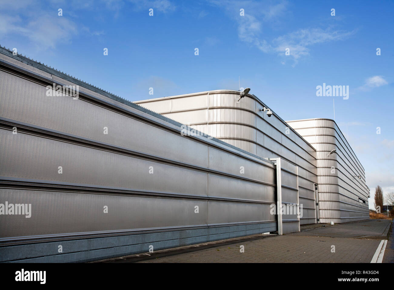 Sichere metall Industriebau Stockfoto