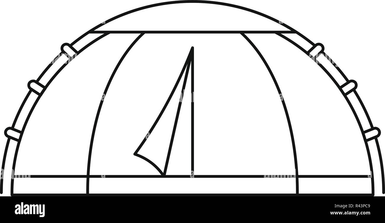 Camp runde Zelt Symbol. Überblick Abbildung: Camp runde Zelt vektor Symbol für Web Design auf weißem Hintergrund Stock Vektor
