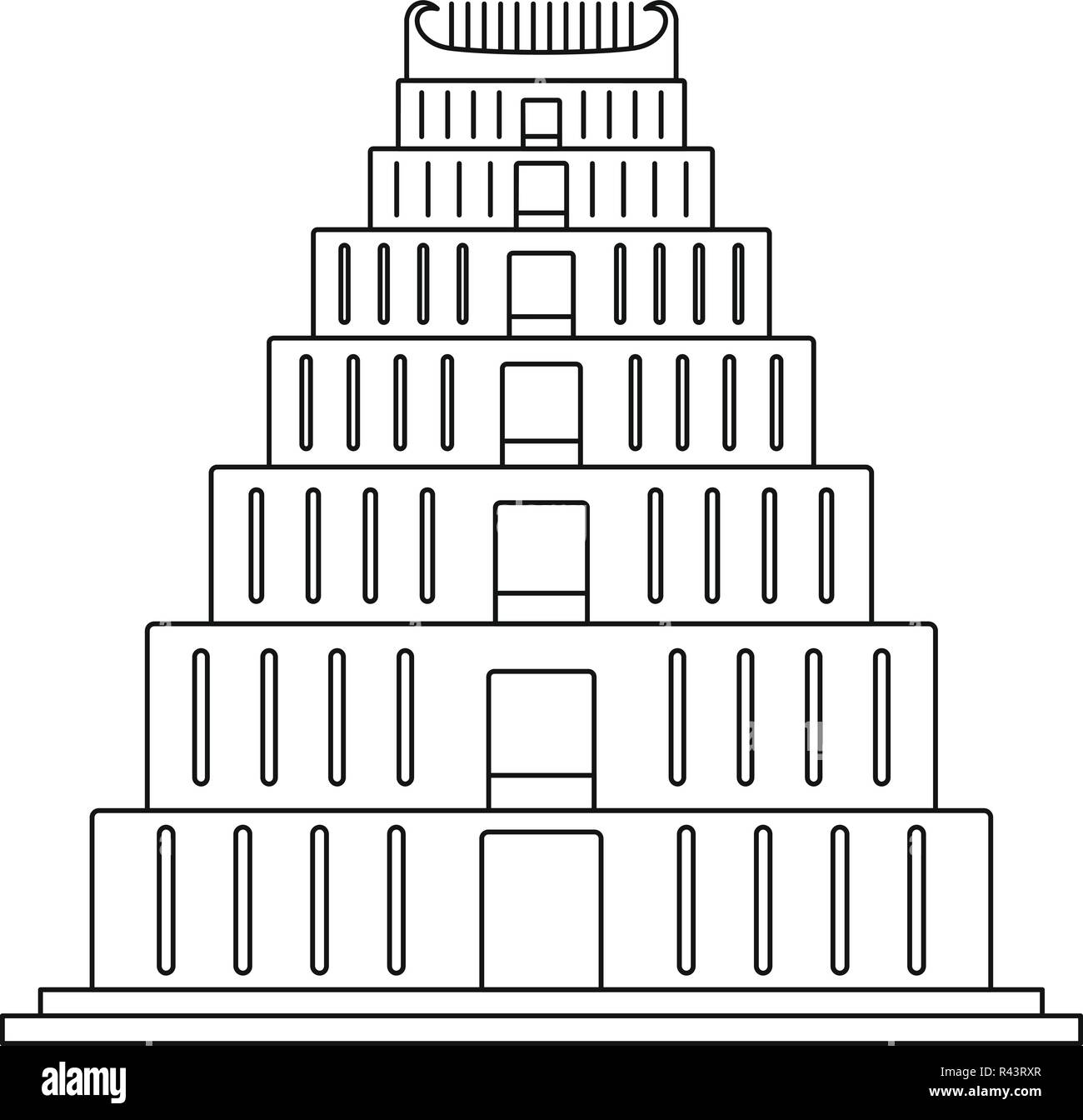 Hindi Tempel Symbol. Überblick Abbildung: hindi Tempel vektor Symbol für Web Design auf weißem Hintergrund Stock Vektor