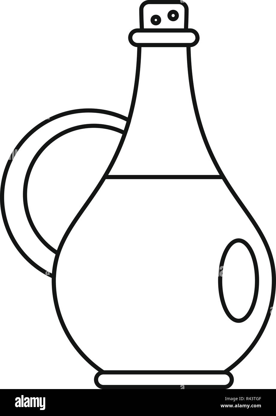 Traditionelle Olivenöl Flasche Symbol. Überblick Abbildung der traditionellen Olivenöl Flasche vektor Symbol für Web Design auf weißem Hintergrund Stock Vektor