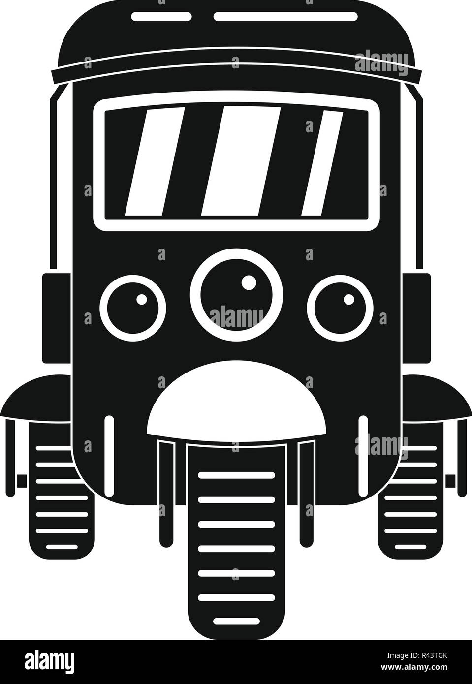 Auto-rikscha Symbol. Einfache Abbildung: Auto-rikscha Vektor Symbol für Web Design auf weißem Hintergrund Stock Vektor