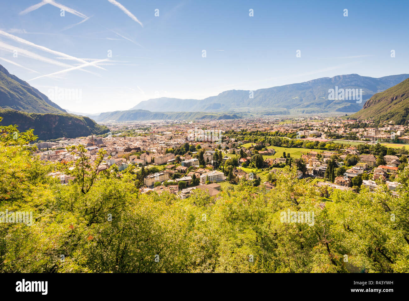 Blick über Bozen Stockfoto