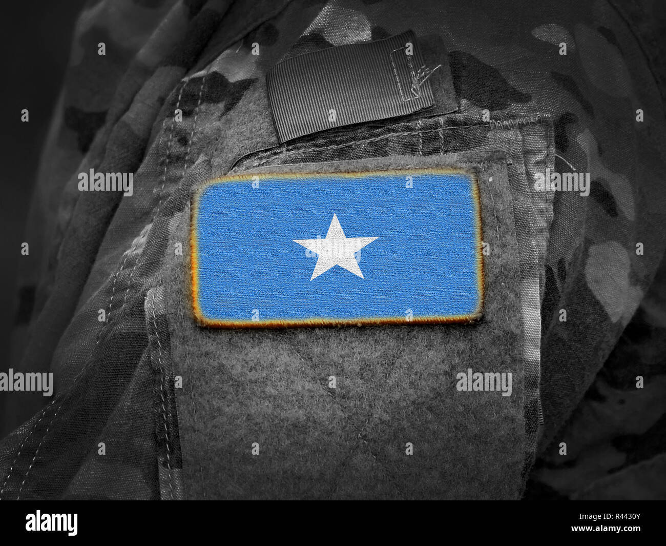 Somalia Flagge Auf Soldaten Arm Collage Stockfotografie Alamy