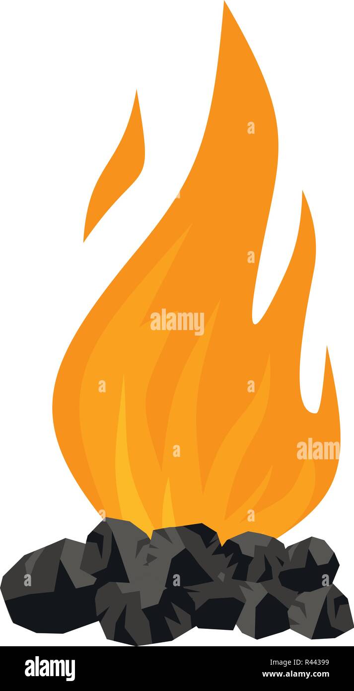Kohle Feuer Symbol Flache Darstellung Von Kohle Feuer Vektor Symbol Fur Web Isoliert Auf Weissem Stock Vektorgrafik Alamy