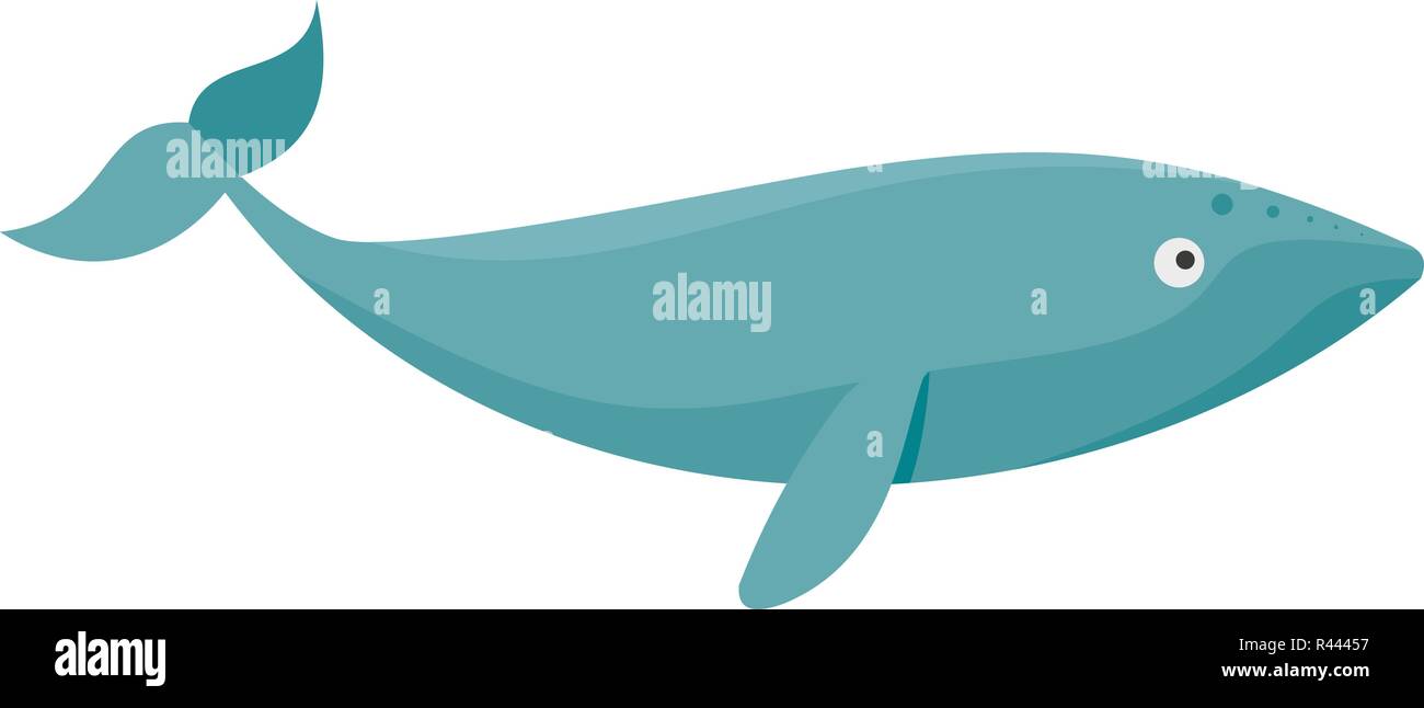 Finback whale Symbol. Flache Darstellung der finnwal Vektor Symbol für Web isoliert auf weißem Stock Vektor