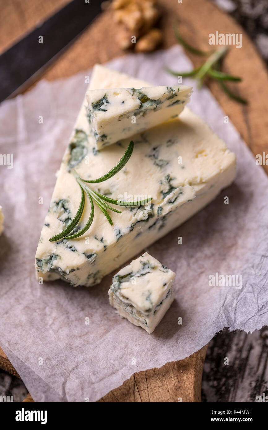 Roquefort Käse Zusammensetzung Stockfoto