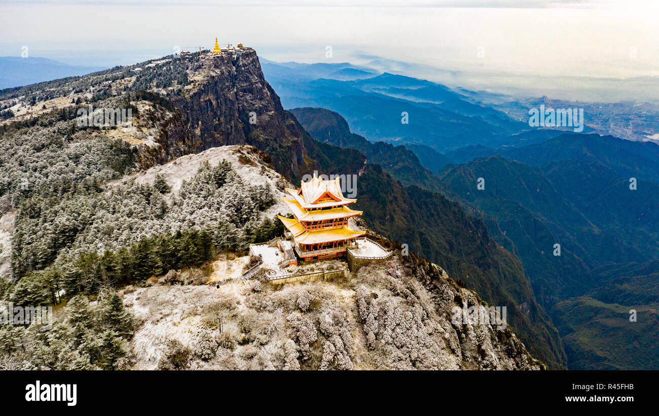 Golden Temple auf Wanfo Peak, guter Lage: Emeishan oder Emei Berg, Provinz Sichuan, China Stockfoto